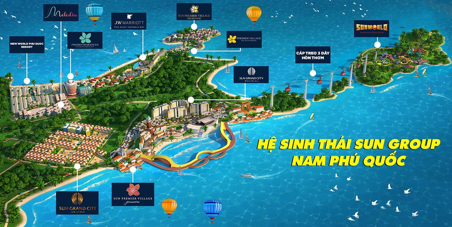 Khi bờ Đông của Nam đảo trở thành “kinh đô” nghỉ dưỡng với hàng loạt resort hiện đại, Sun Group lại kiến tạo bờ Tây thành “thị trấn Địa Trung Hải” sầm uất, thịnh vượng, tâm điểm lễ hội quanh năm.
