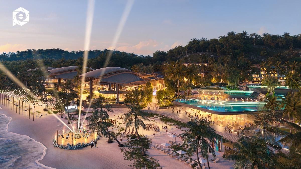 Makaio Park sẽ tựa một resort khổng lồ. Ảnh phối cảnh minh họa Sun Property